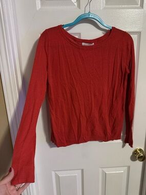 H&M Label of Graded Goods, Red Long-Sleeve Crewneck Sweater Top
